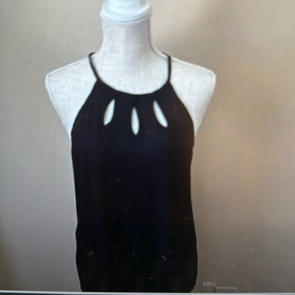 Women’s Small Black Papermoon Keyhole Tank